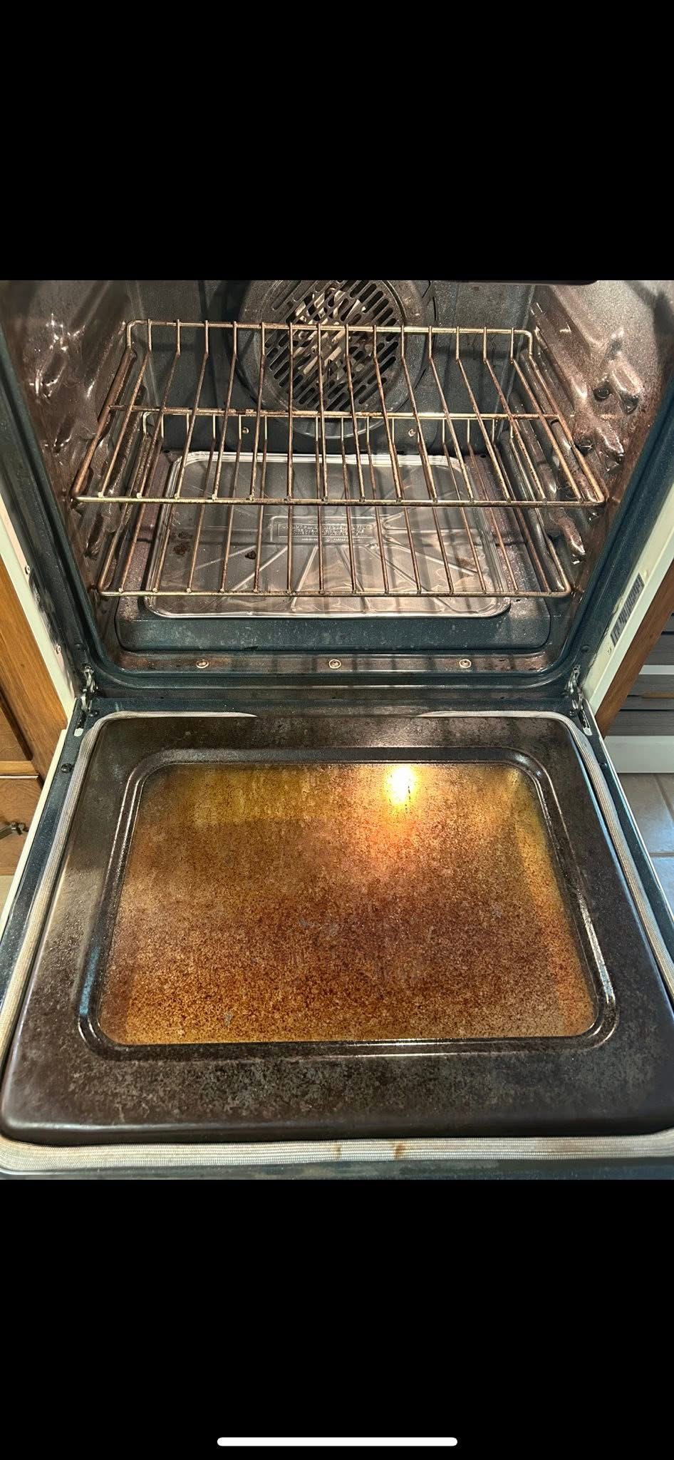 Oven deep clean — Before